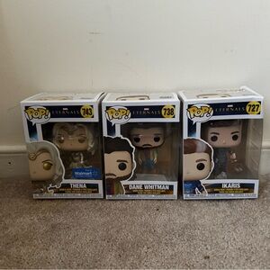 Funko Pop Eternals Set - Thena, Dane Whitman, Ikaris